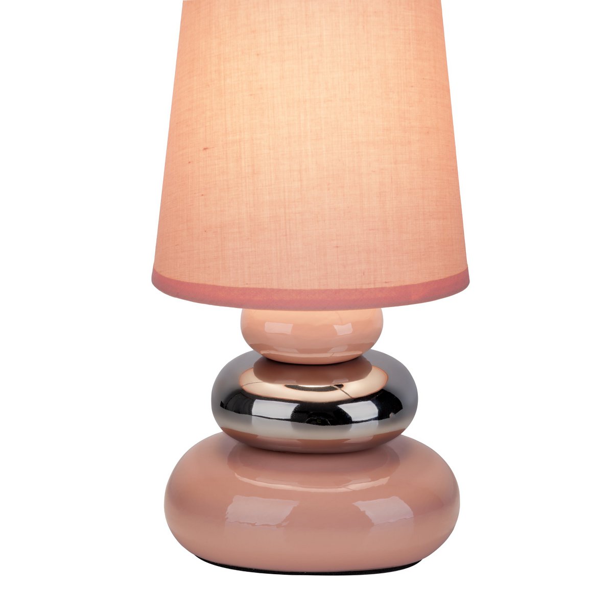 Keramische tafellamp "Stoney" Pink - Classical - Table Lamp - - Rosé/Salmon - E14 - Geen informatie