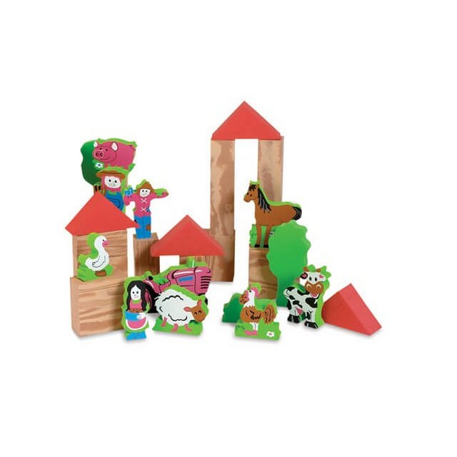 Edushape Foam blokken Mijn Zachte Wereld - Boerderij