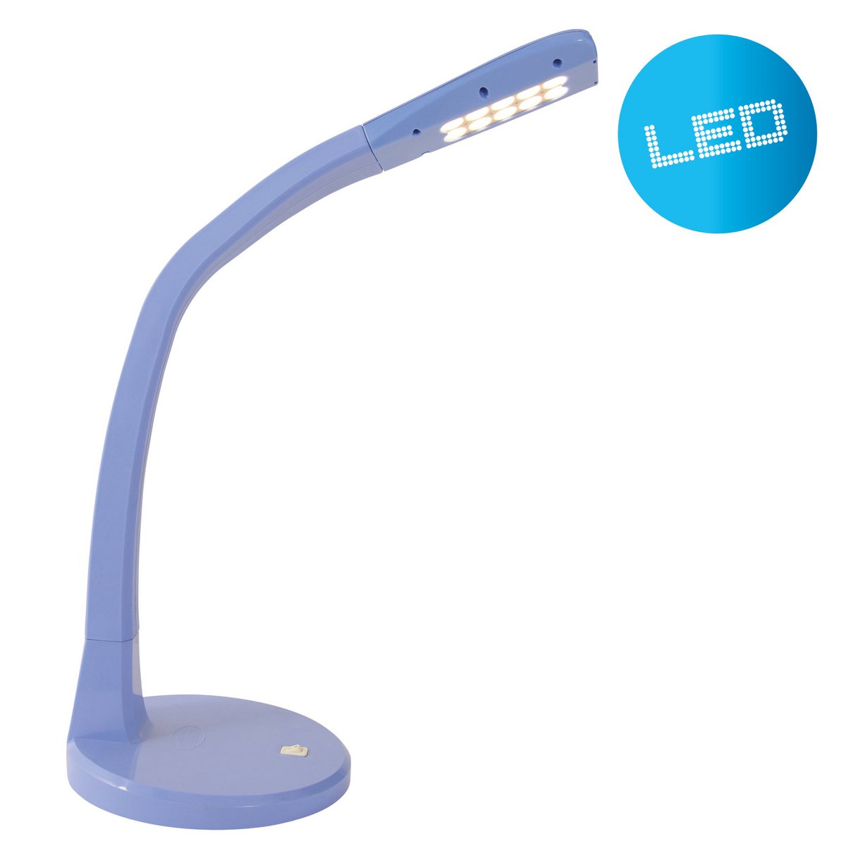 LED -tafellamp "Tim" lichtblauw, plastic en siliconen, 48,5 cm hoog