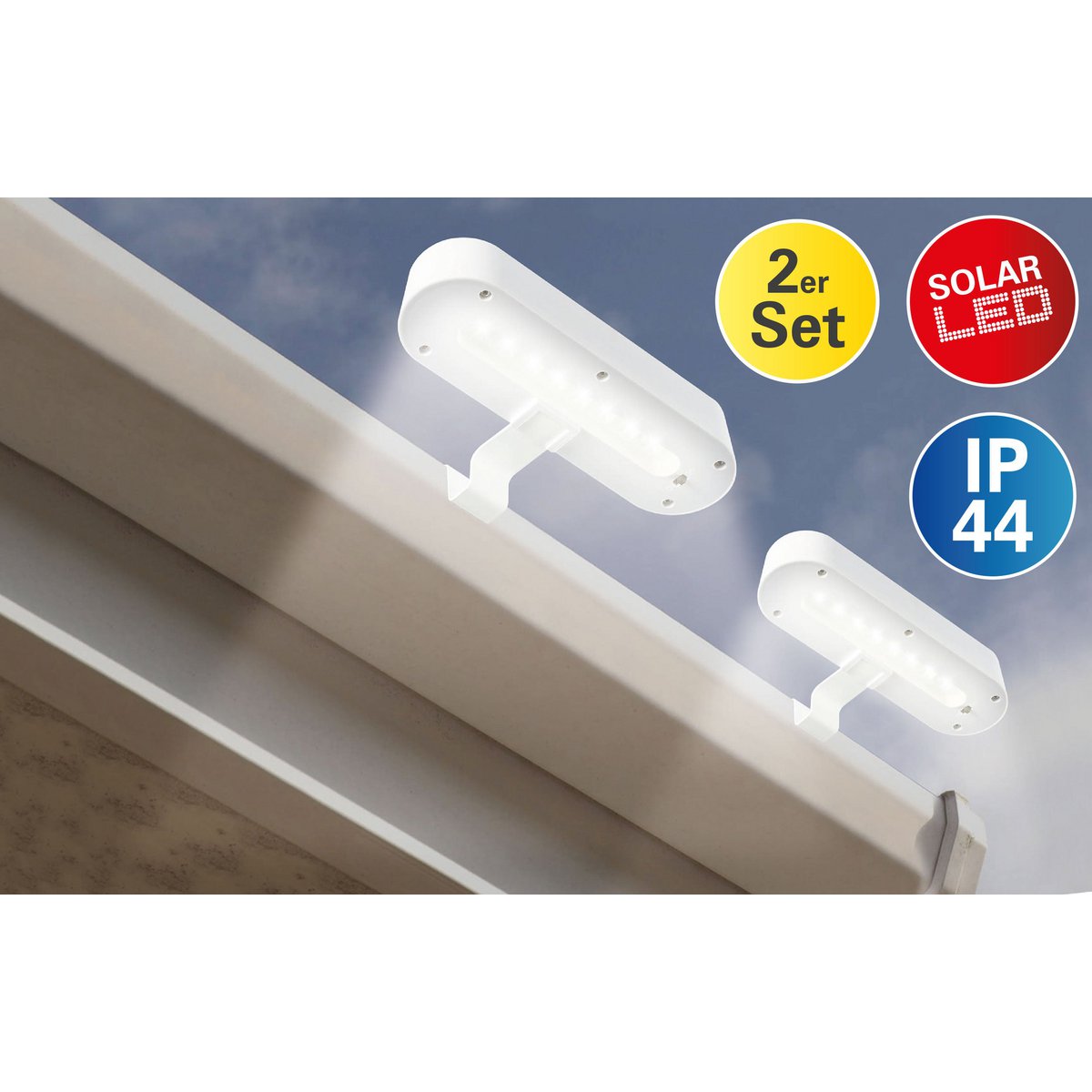 LED Solar Light "Garden Light" (2 Set) Wit, voor buiten, doel - metaal en plastic, wit, met geïntegreerde LED