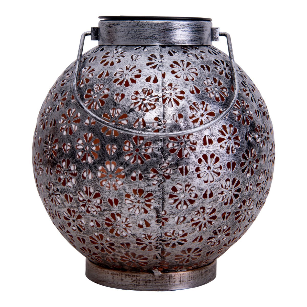 2 Set LED Decoratie Zonnelicht Ø 18 cm Buiten Decoratie gemaakt van metaal in zilver met geïntegreerde LED's