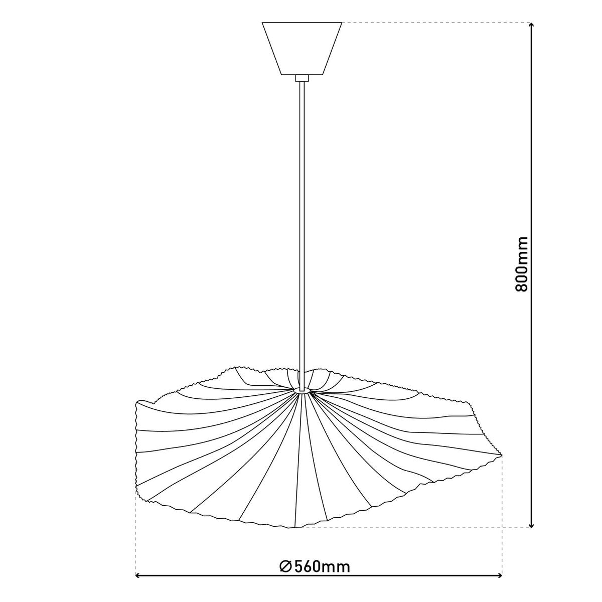 Papieren hanglamp "gek papier" Ø 56 cm gemaakt van gecoat papier in wit, E27 -versie, verlichting voor woonkamers of kantoor