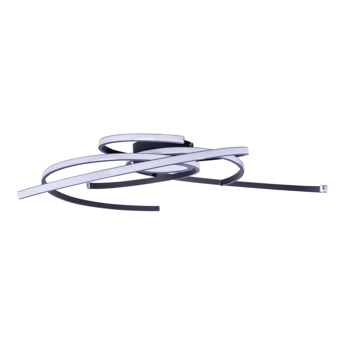 LED -plafondlicht "Radon" in zwart, gemaakt van metaal en plastic, met stevig ingebouwde -in LED's Ø 57 cm