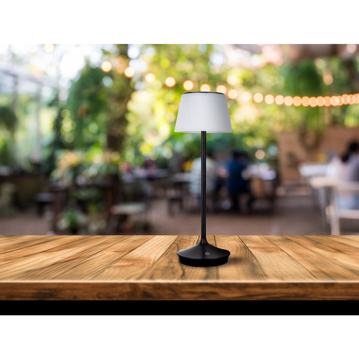 LED -licht "Emmi" voor buiten en binnen, tafellamp gemaakt van metaal en plastic, met stevig gebouwd -in LED's, LED -tafellamp voor balkon, terras, tuin, woonkamer, wintertuin, ca.