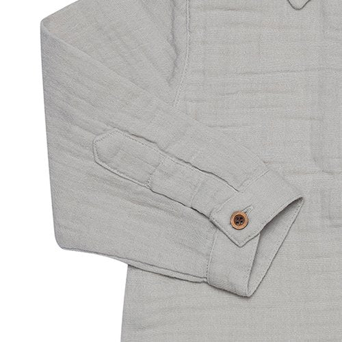 OrganicEra organisch mousseline bodysuitshirt voor jongens, grijs