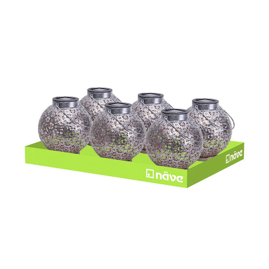 LED Decoratieve zonnelamp L/B: 18 cm zilver