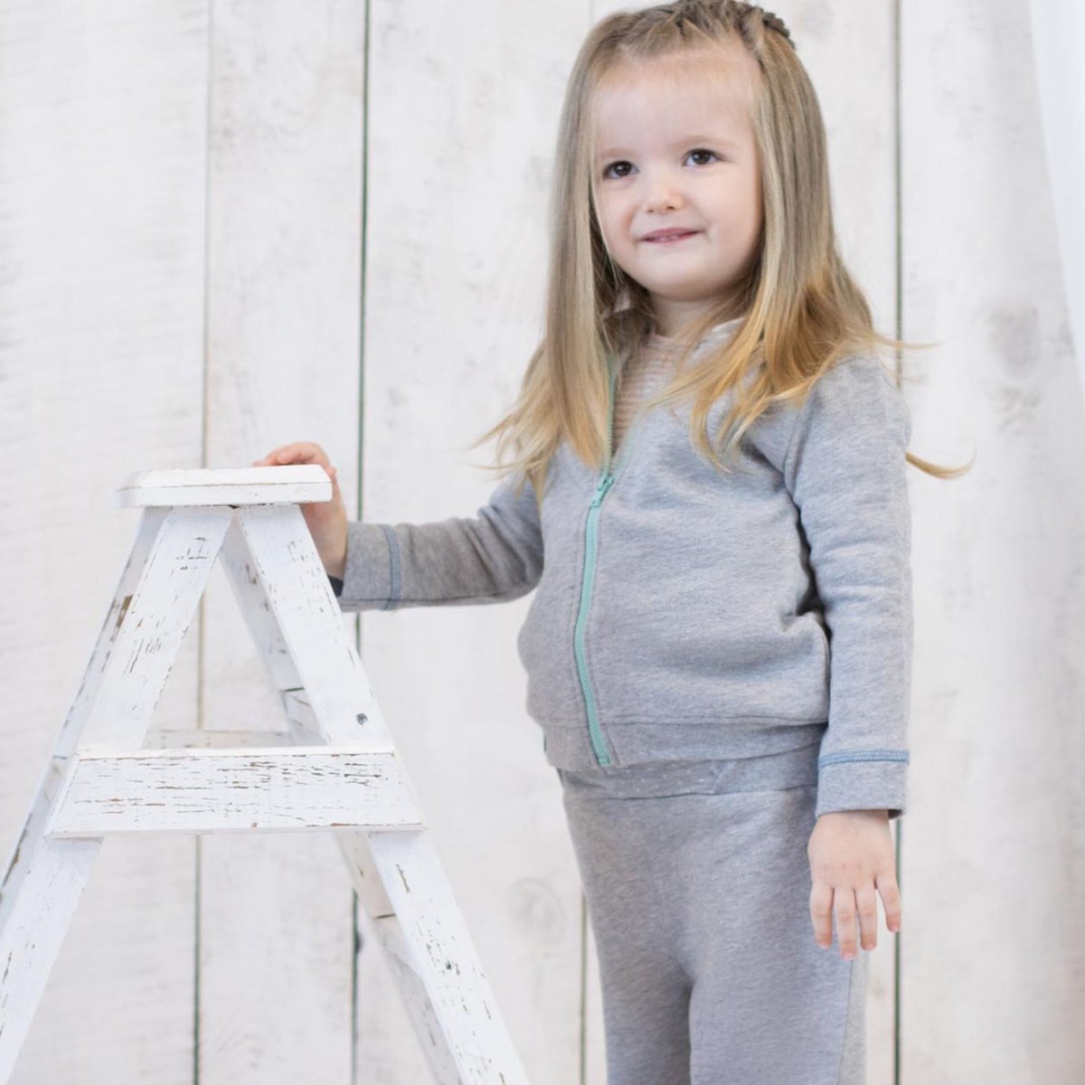 OrganicEra biologisch babyjack met capuchon, grijs