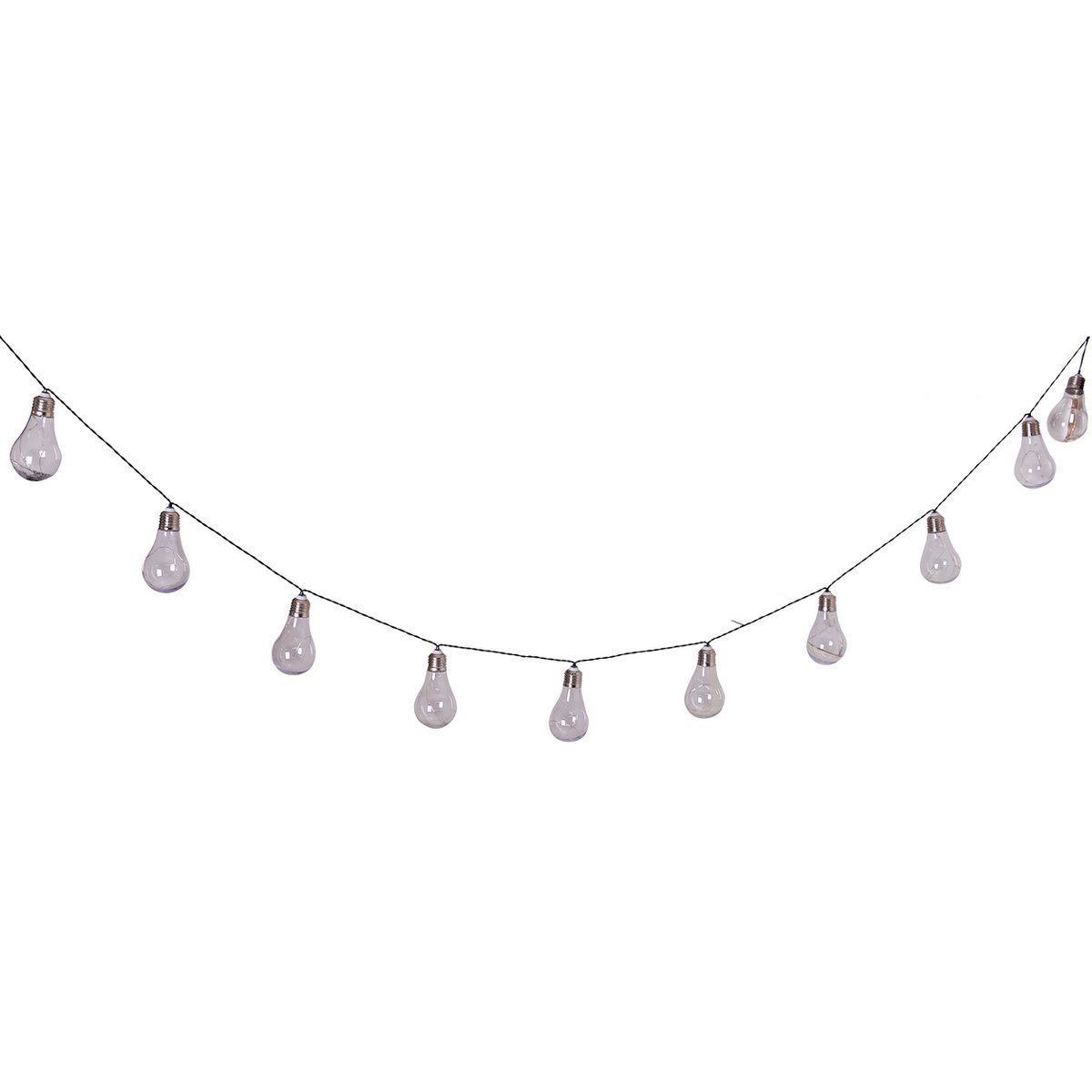 LED/zonne -lichte keten "gloeilamp", voor buiten, plastic lichte keten, helder/transparant, met geïntegreerde LED