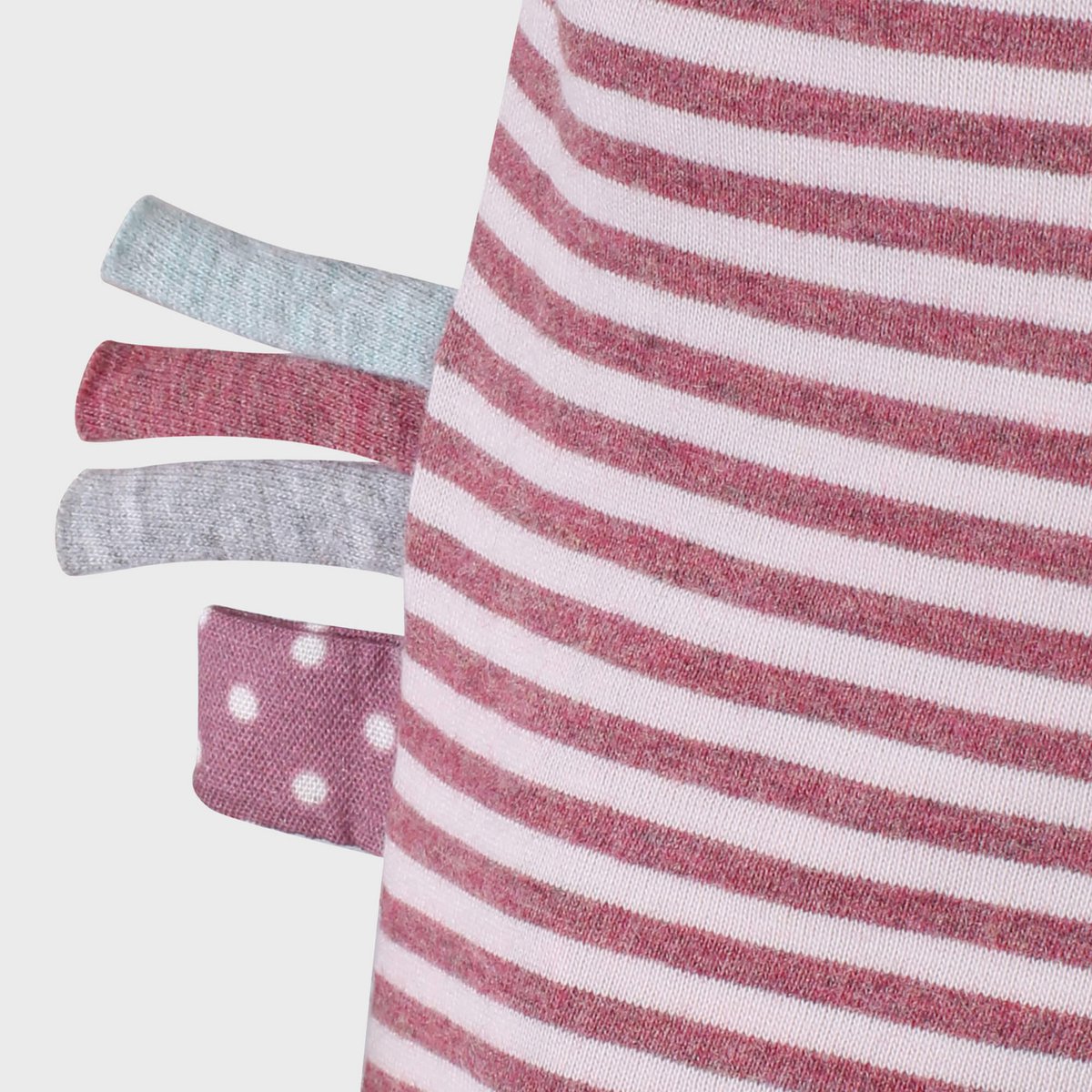 OrganicEra Organic Baby S/S Kimono body, bordeaux gestreept