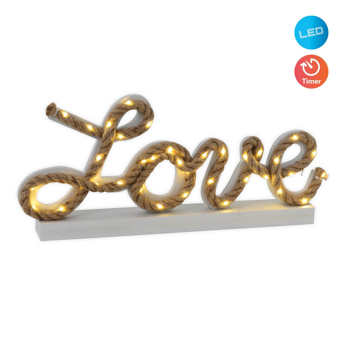 LED decoratieve tafellamp "Love" h: 20cm