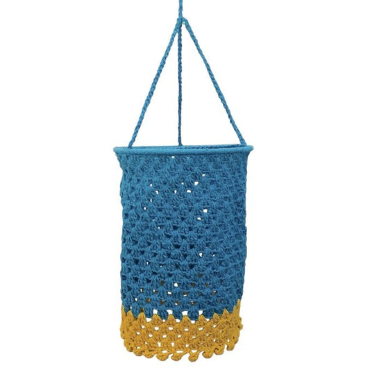 Luna -Leena Lampion Crochet - Turquoise - Organisch katoen - Handhaak in Nepal