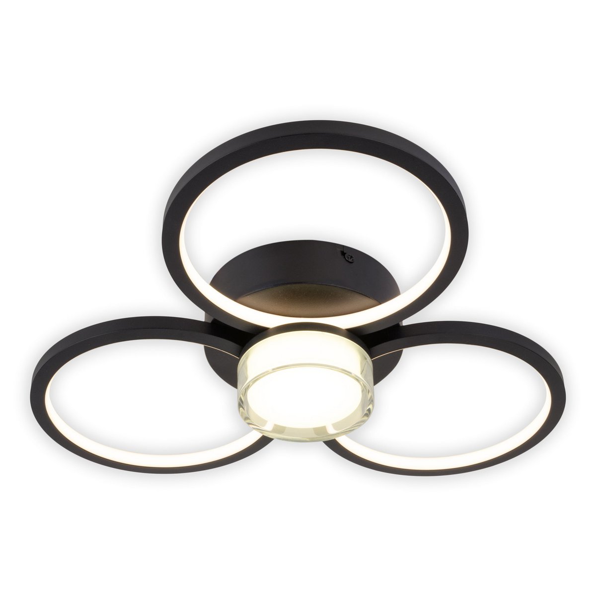 LED -plafondlicht "CIMO" gemaakt van zwart metaal en plastic, Ø Ca.