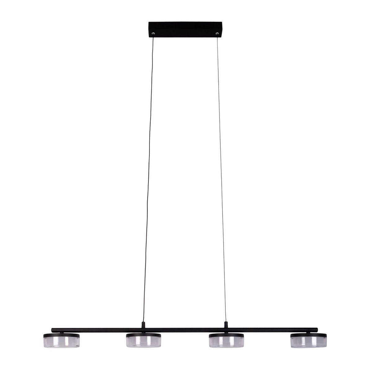 LED hanger lamp "CIMO" gemaakt van metaal en plastic in zwart, met geïntegreerde LED, lengte 96 cm