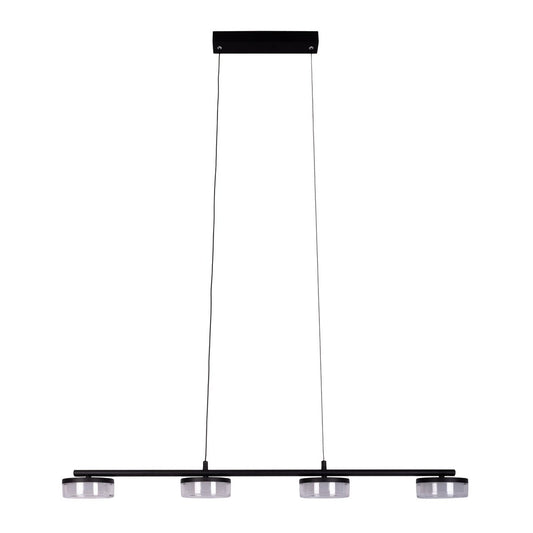 LED hanger lamp "CIMO" gemaakt van metaal en plastic in zwart, met geïntegreerde LED, lengte 96 cm