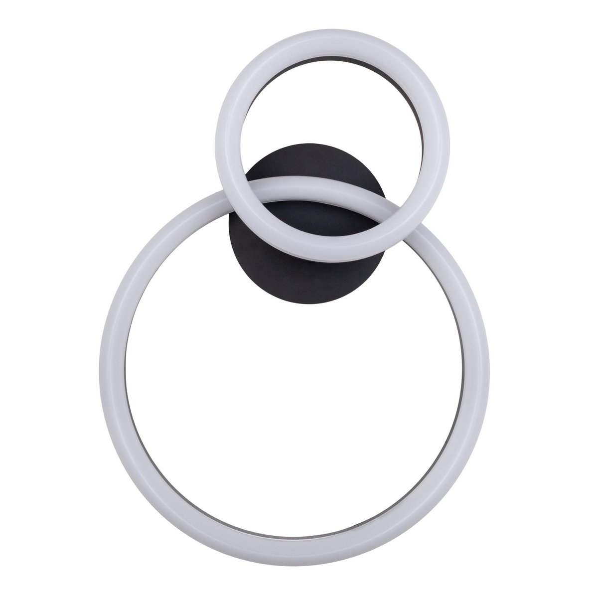 LED CCT-plafondlicht "Circulo" gemaakt van zwart metaal en zandkleurig plastic 53 cm lang