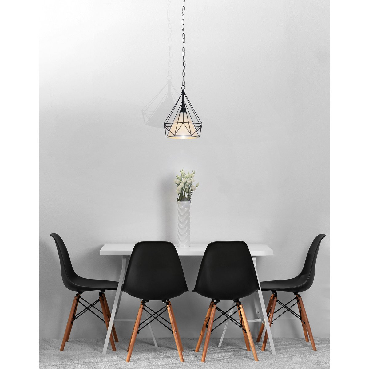 Metal hanglamp "Alex" D: 29 cm zwart