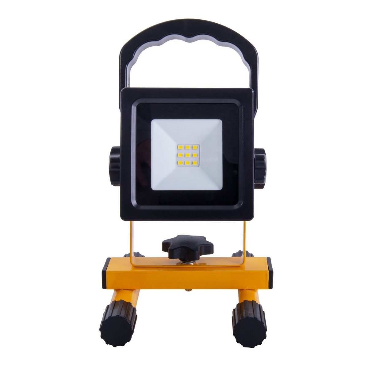 LED-spotlight "Pablo", gemaakt van zwart plastic met stevig ingebouwde LED's, praktisch voor garage, workshop en camping
