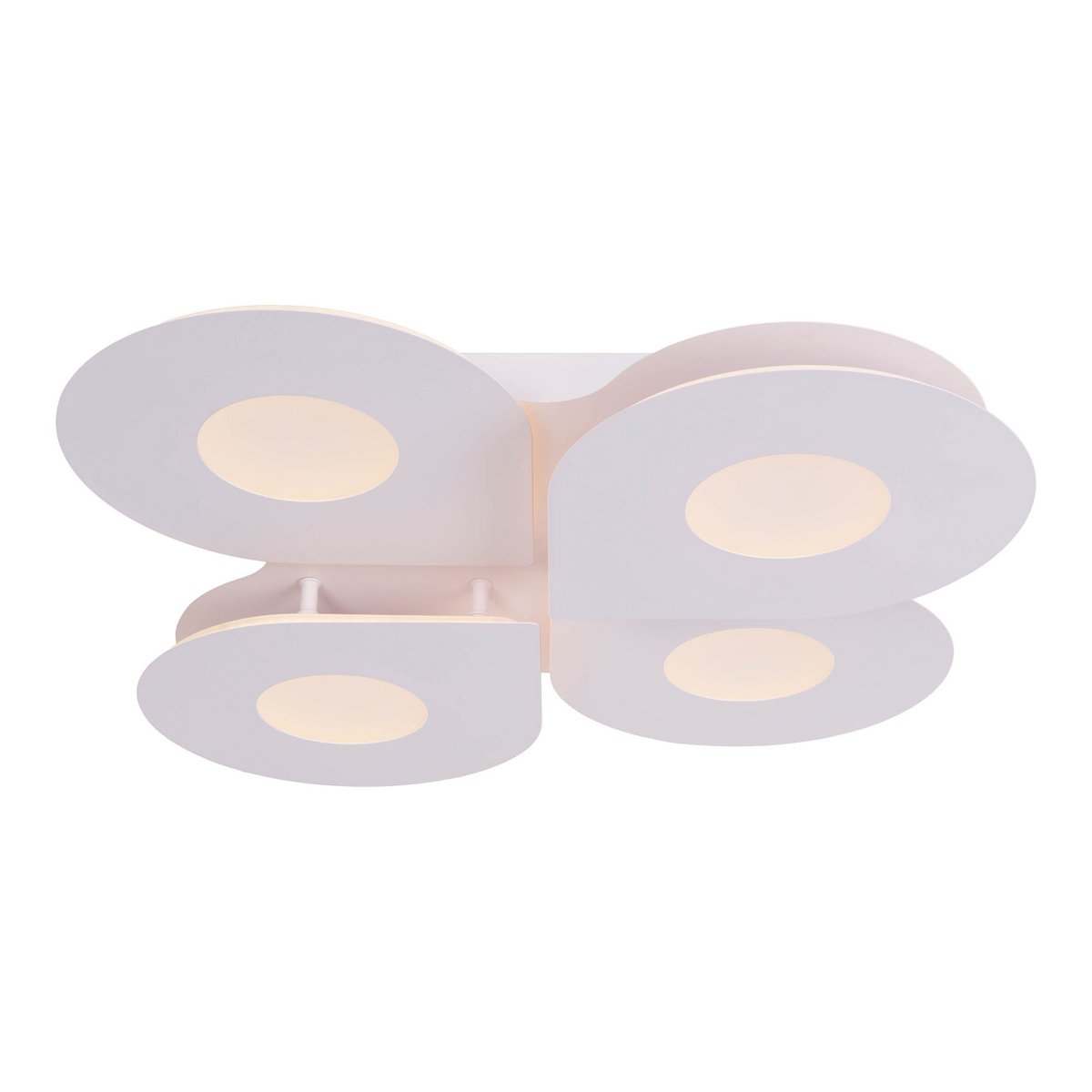 LED-plafondlamp "Smilla" wit, 50 x 50 cm, 8 cm, metaal en plastic, geïntegreerde LED's, 2400 lm, dimable, CCT-functie 3000-6.500 K, nachtlichtfunctie.