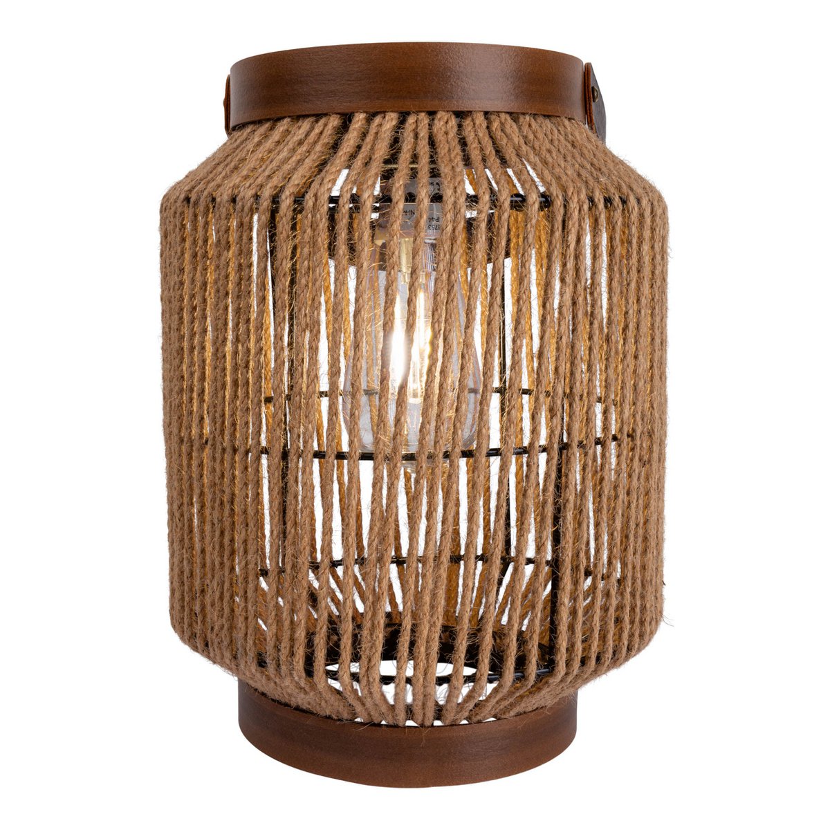 LED zonnelamp "Korbiniaanse" decoratie voor het buitengebied gemaakt van metaal, plastic en snoer in de natuur, met stevig ingebouwde LED's.