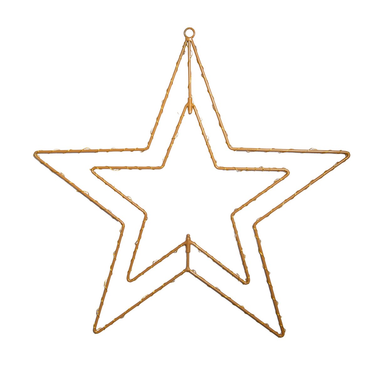 LED Outdoor Christmas Lamp "Stern" Ø 40 cm kerstdecoraties gemaakt van metaal in goud met stevig geïnstalleerde LED's