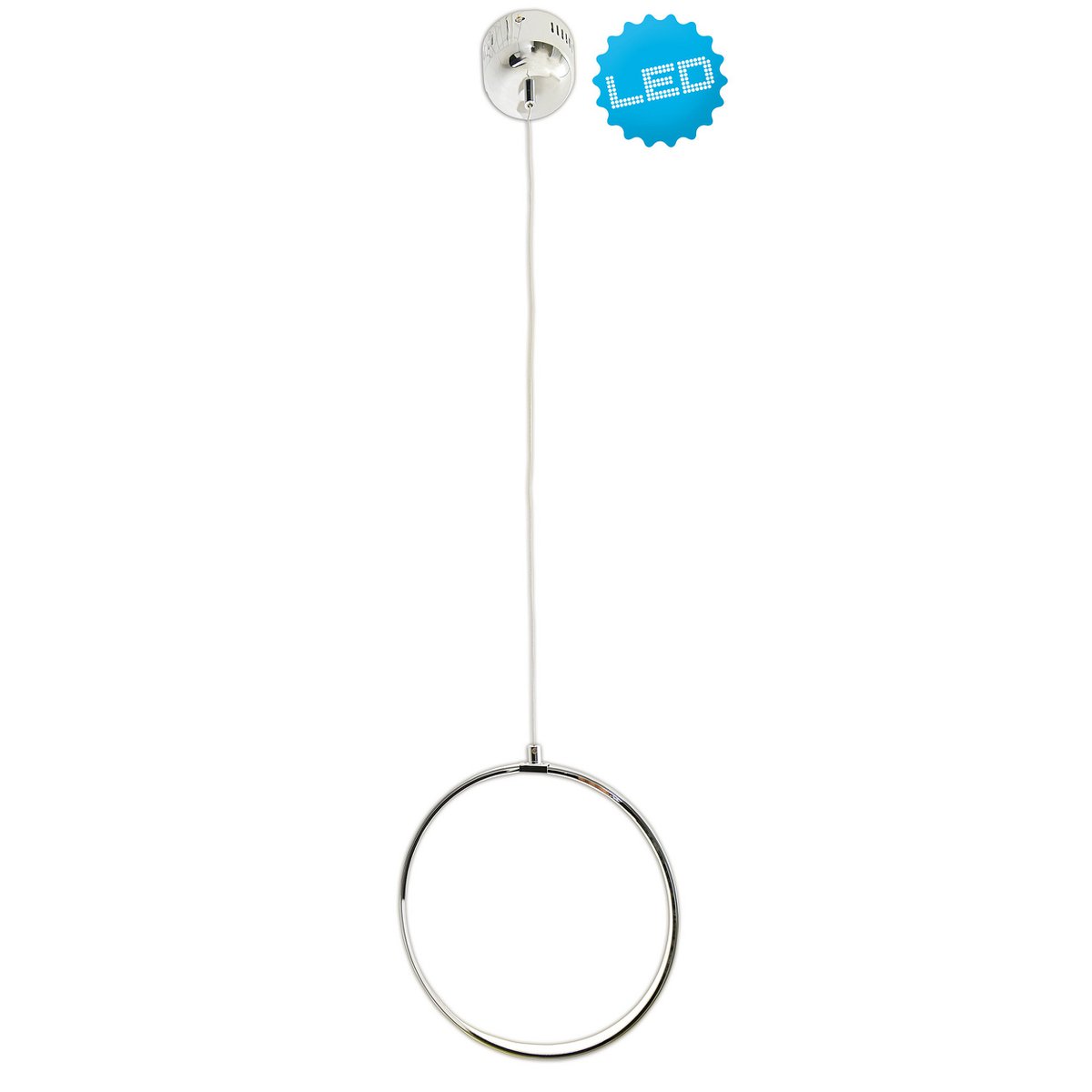 LED-plafondlicht "luslijn" gemaakt van metaal in stalen blank en plastic, stalen blank, ca. 60 cm lang, met stevig ingebouwde LED's, verlichting voor woonkamers en kantoor