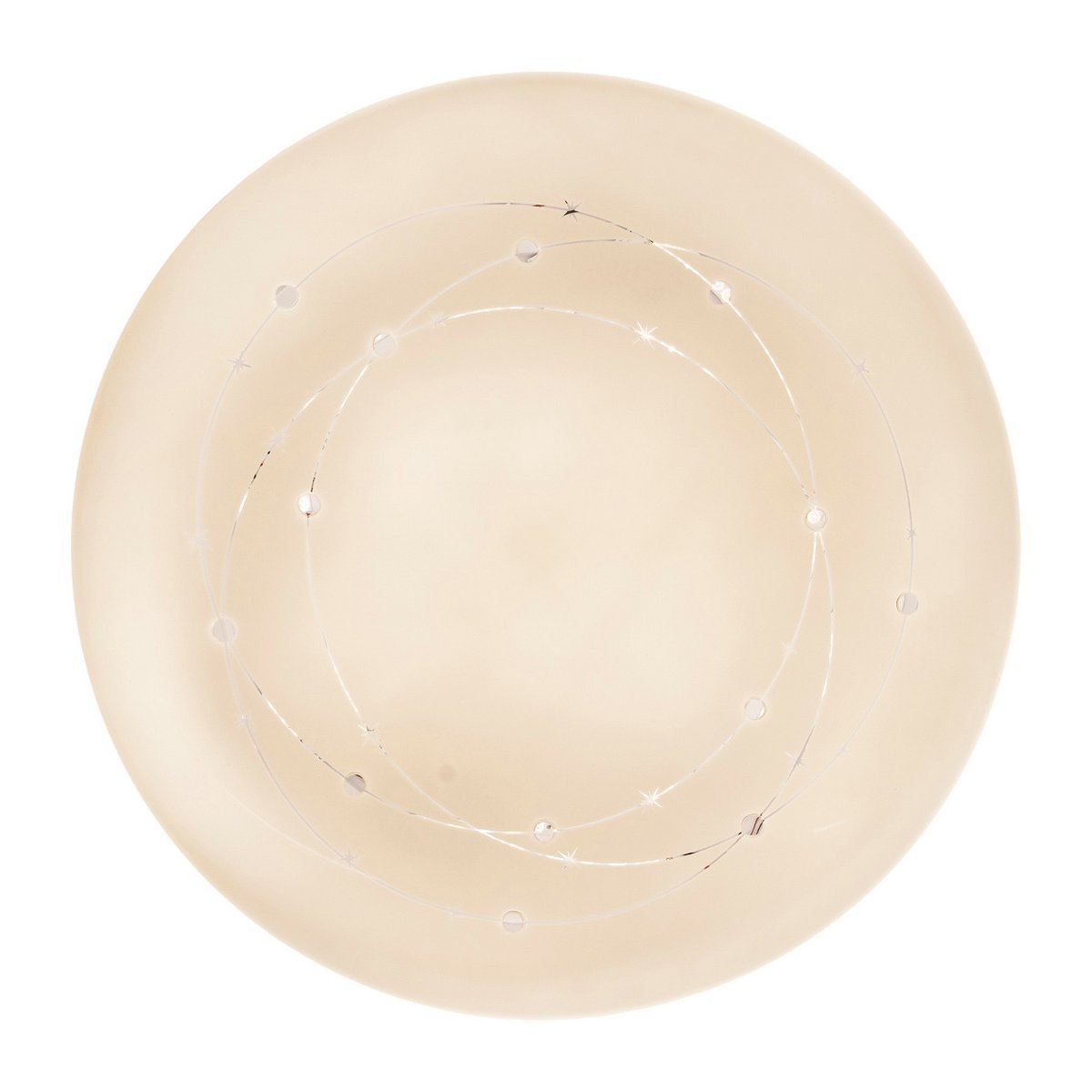 LED -plafondlamp Lissabon met kristaleffect, plafondlamp, metaal en plastic, wit, geïntegreerde LED, verlichting voor woonkamer, kantoor of gang