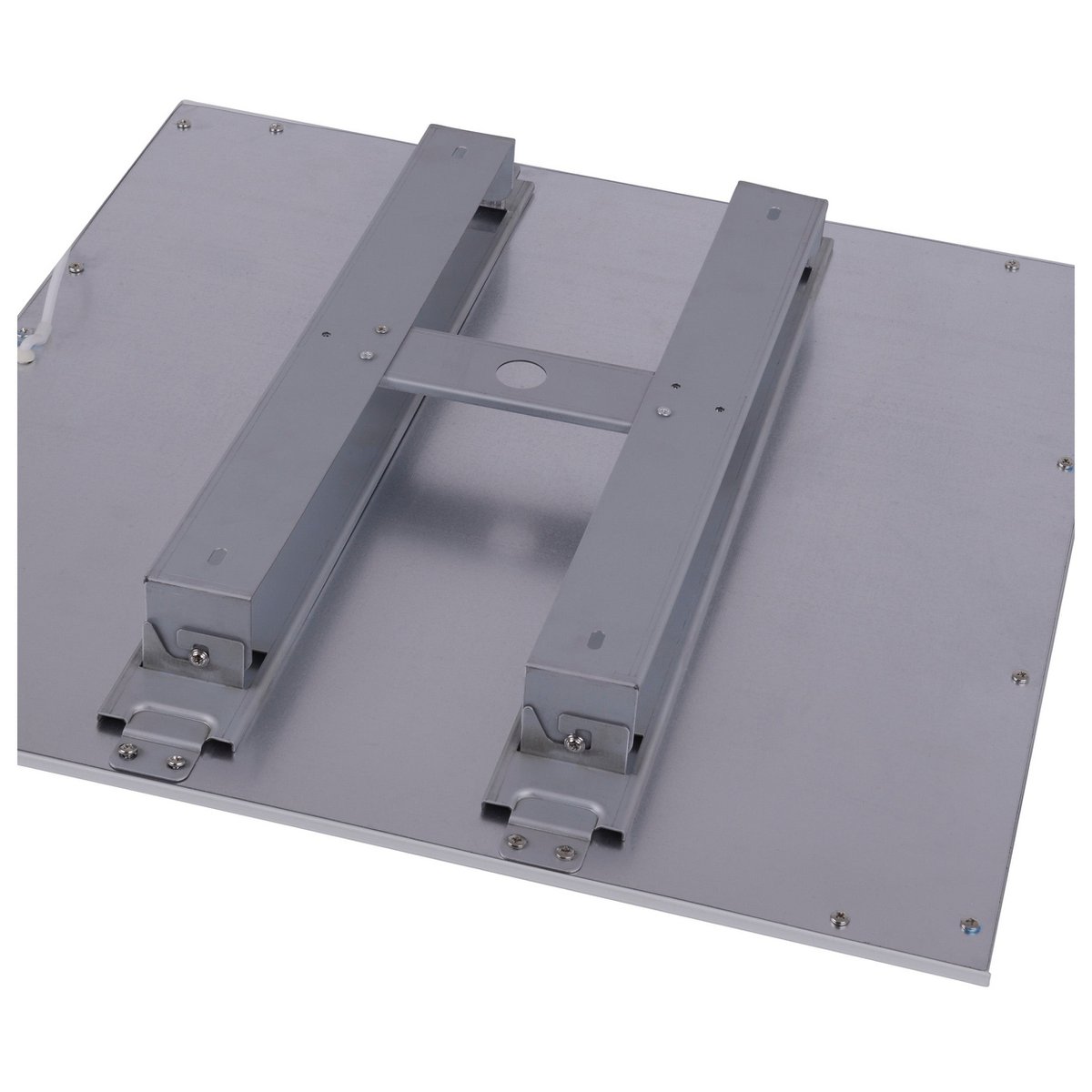 LED -assemblagepaneel "Sorriso", montagelamp gemaakt van metaal en plastic in wit met stevig ingebouwde LED's, 45x45 cm voor interieurs