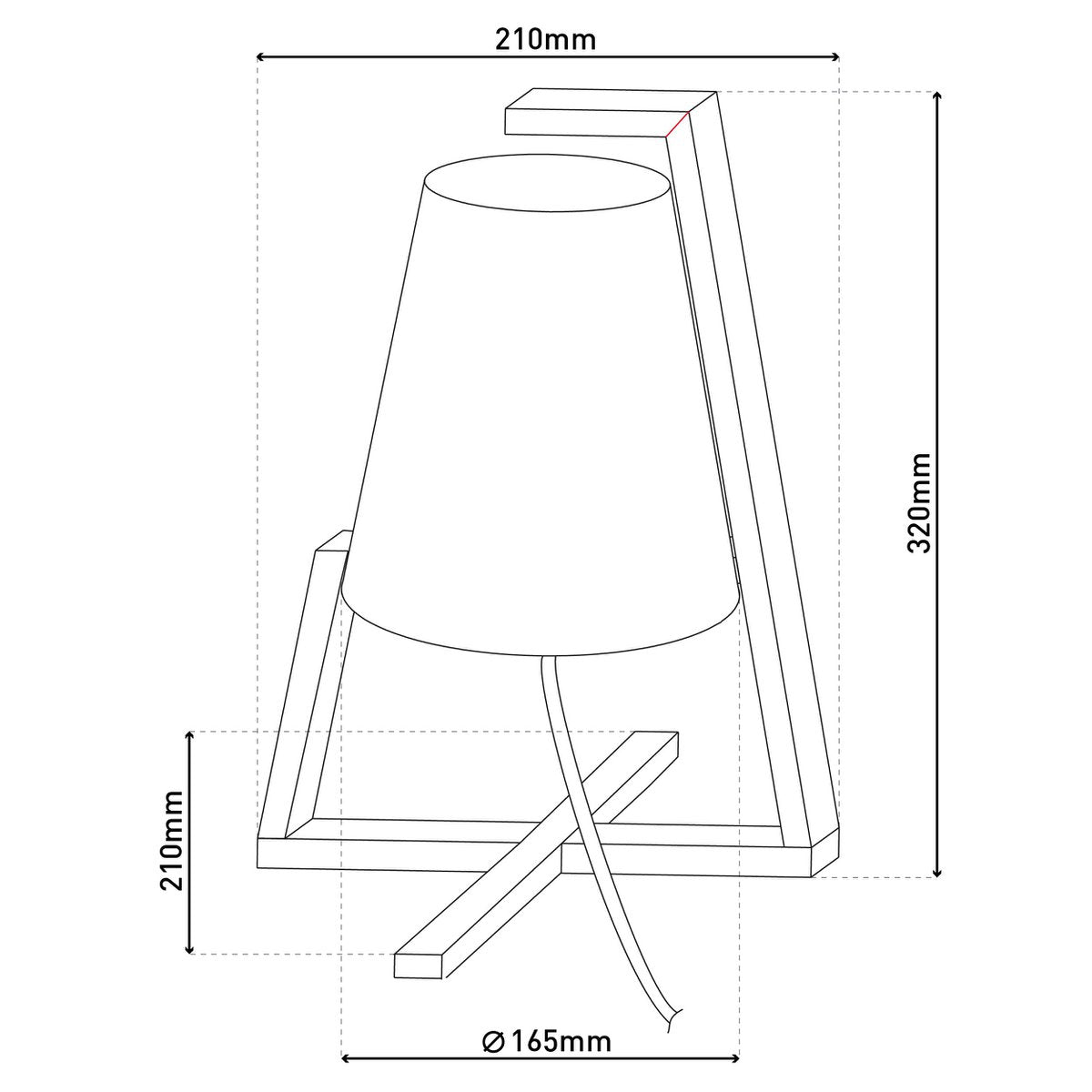 Bamboo -tafellamp met plastic scherm "Shoji", met bamboe frame, natuur en wit, ongeveer 32 cm hoog, E14, voor woonkamer, eetkamer en kantoor