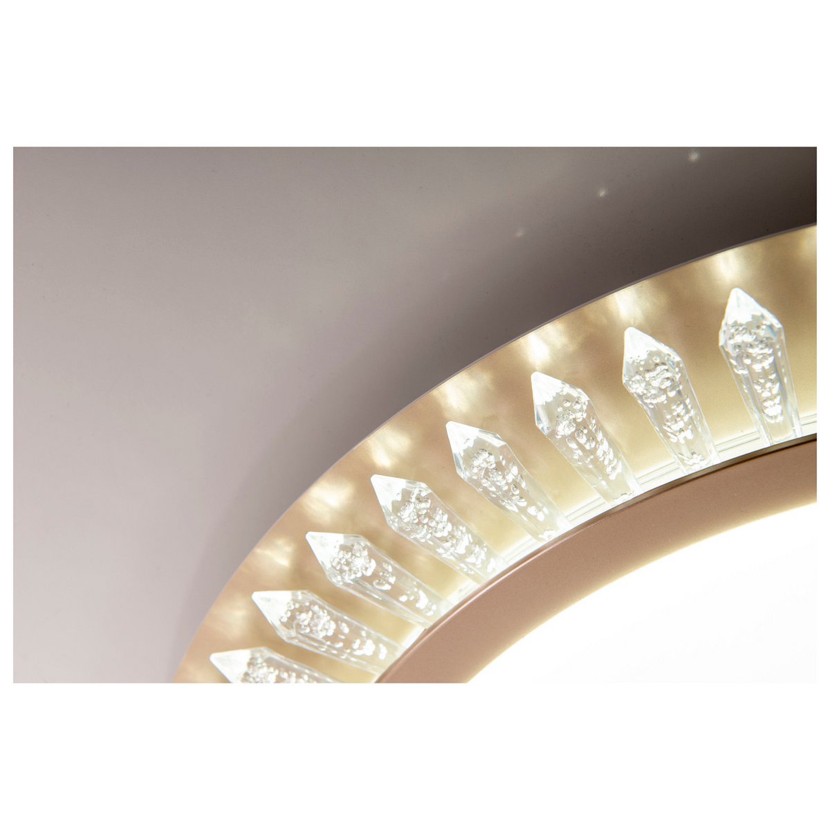 LED -plafondlicht "Madison" Ø 48 cm, veel functies, gemaakt van metaal en plastic, goud, met geïntegreerde LED's, verlichting voor woonkamers of kantoor