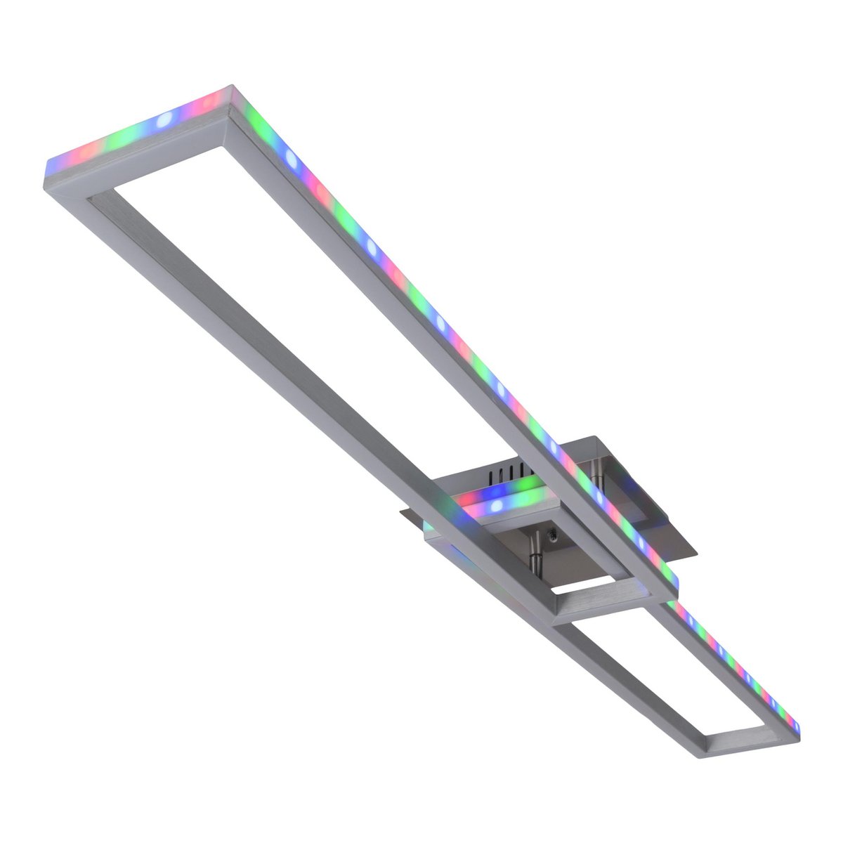 LED CCT-plafondlamp + RGB-backlight "Bantry" met veel functies, 115 cm lang, inclusief afstandsbediening