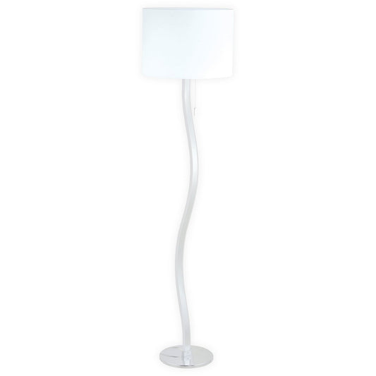 LED -vloerlamp "Aurelia" gemaakt van metaal en plastic in wit met stevig ingebouwde LED's, 163 cm hoog, verlichting voor woonkamer, eetkamer of kantoor