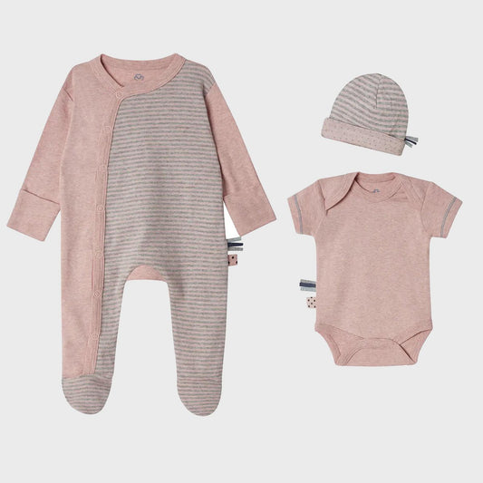 OrganicEra Organic 3-delige newbornset, roze