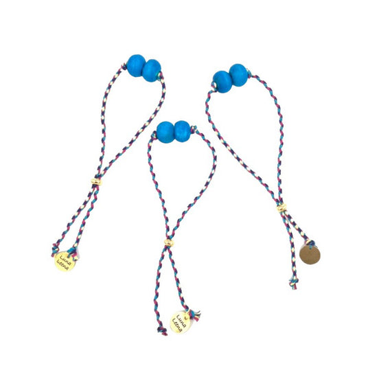 Luna -Leena Bracelet Blue - Eén maat volwassene - gemaakt van bestaande kettingen van Nepal
