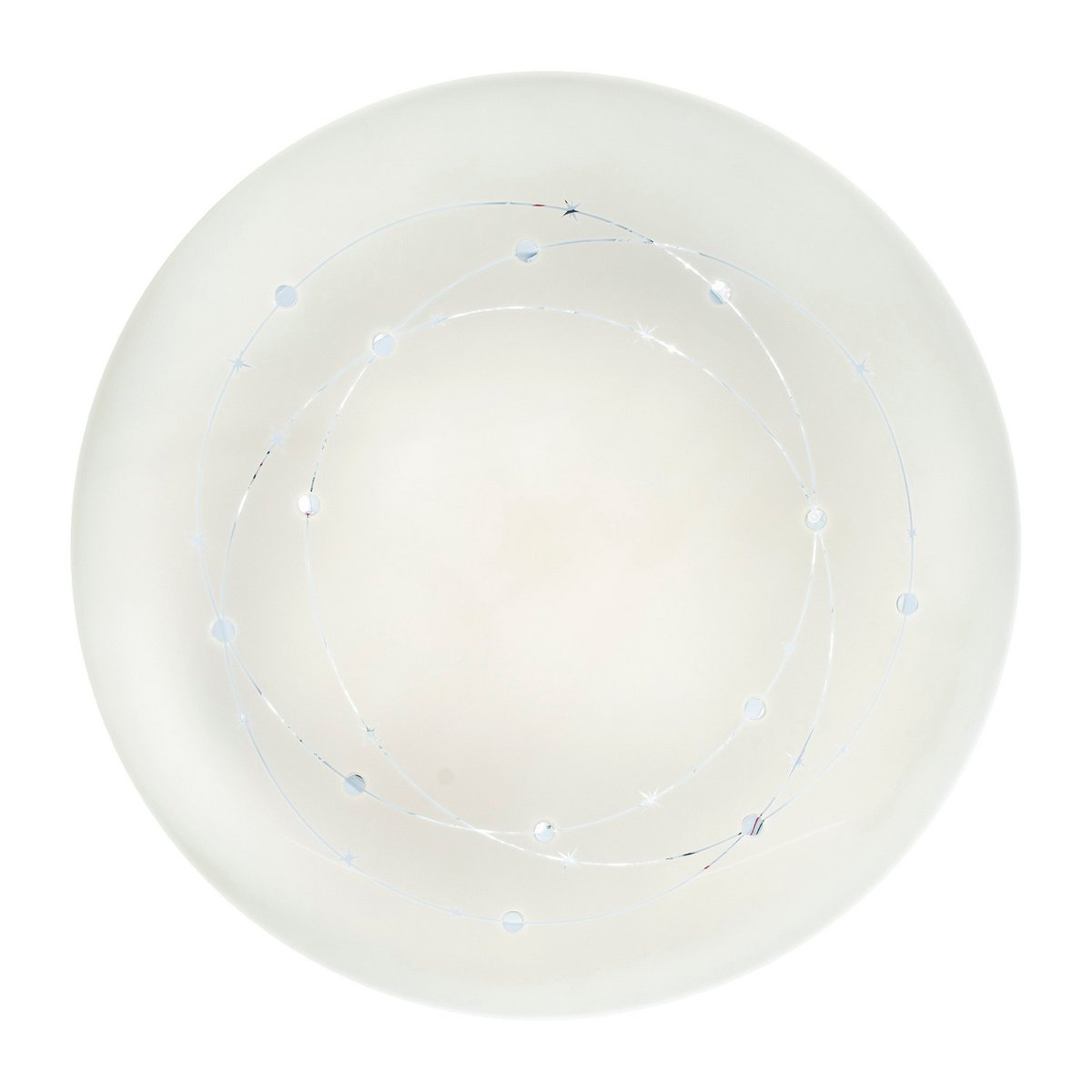 LED -plafondlamp Lissabon met kristaleffect, plafondlamp, metaal en plastic, wit, geïntegreerde LED, verlichting voor woonkamer, kantoor of gang