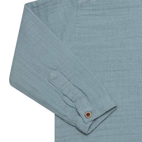 OrganicEra Biologisch Mousseline L/S Kindershirt, Aqua