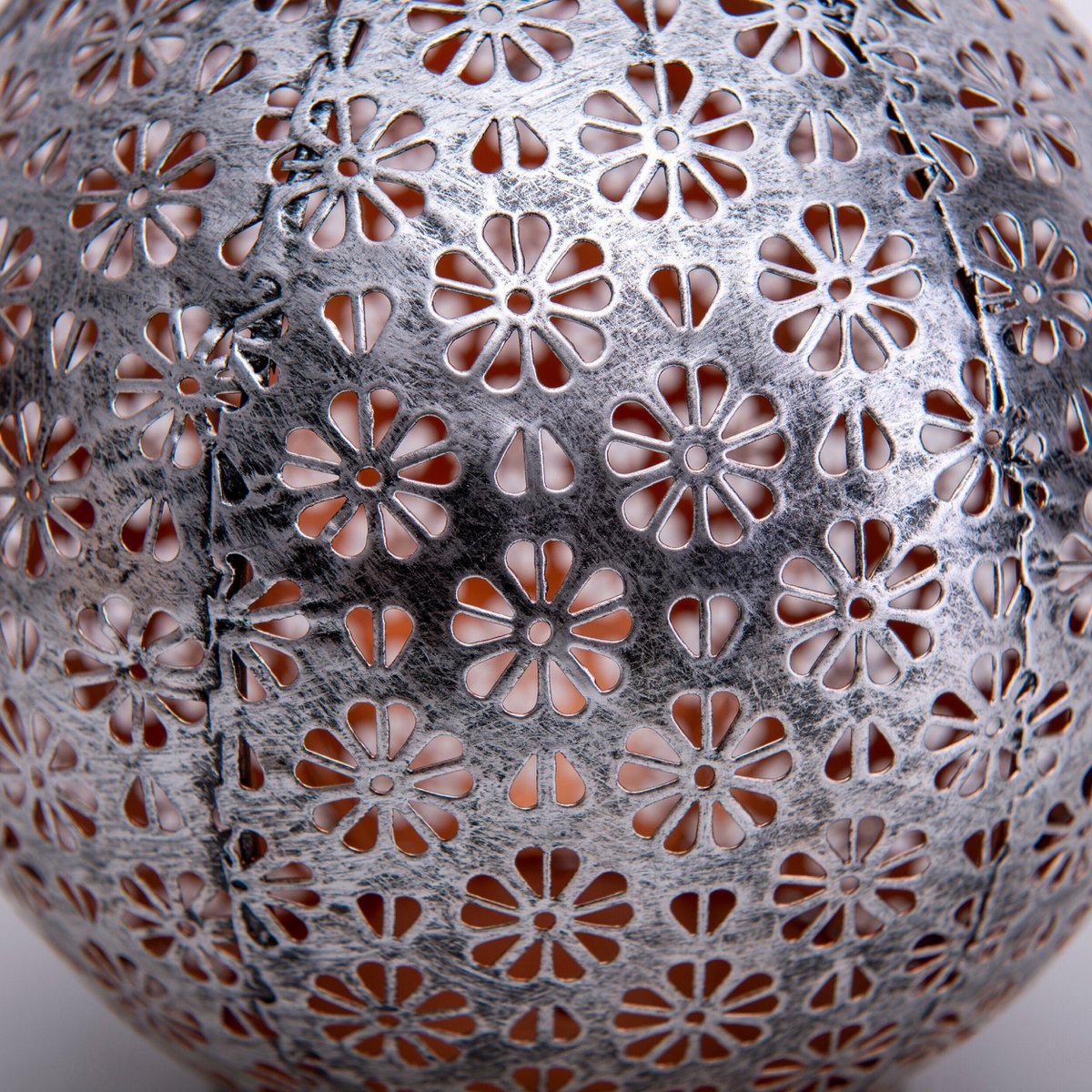 2 Set LED Decoratie Zonnelicht Ø 18 cm Buiten Decoratie gemaakt van metaal in zilver met geïntegreerde LED's