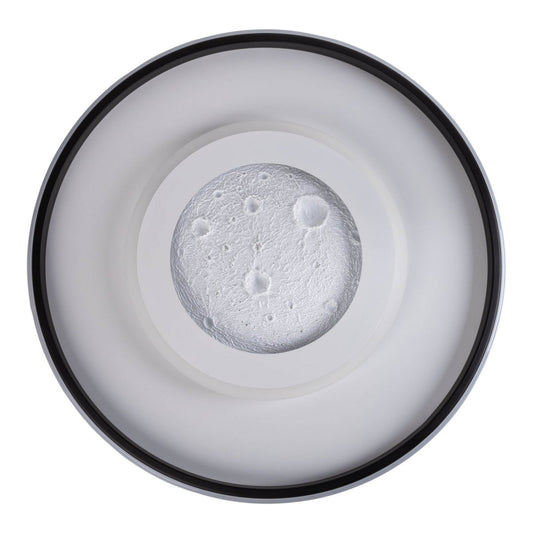 LED -plafondlamp CCT / RGB met maanstructuur, Ø 50 cm, veel functies, gemaakt van metaal en plastic, inclusief afstandsbediening
