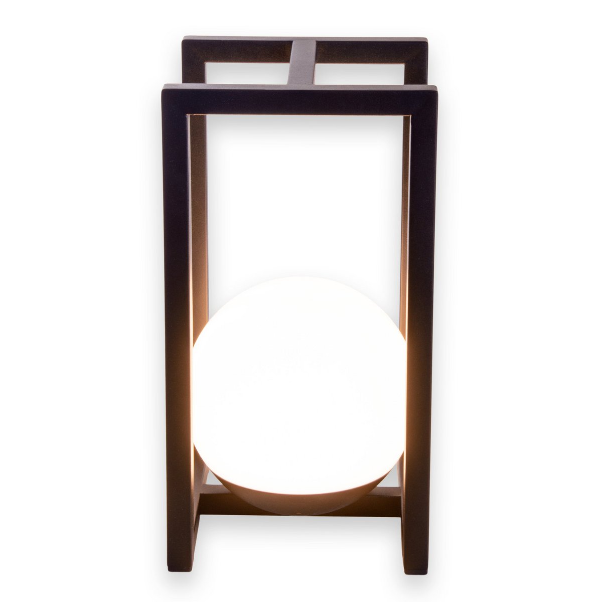 LED Decol Light Potaton voor balkon en terras, decoratietafellamp gemaakt van metaal en plastic in zwart, stevig gebouwd -in LED's, 30 x 16 x16 cm