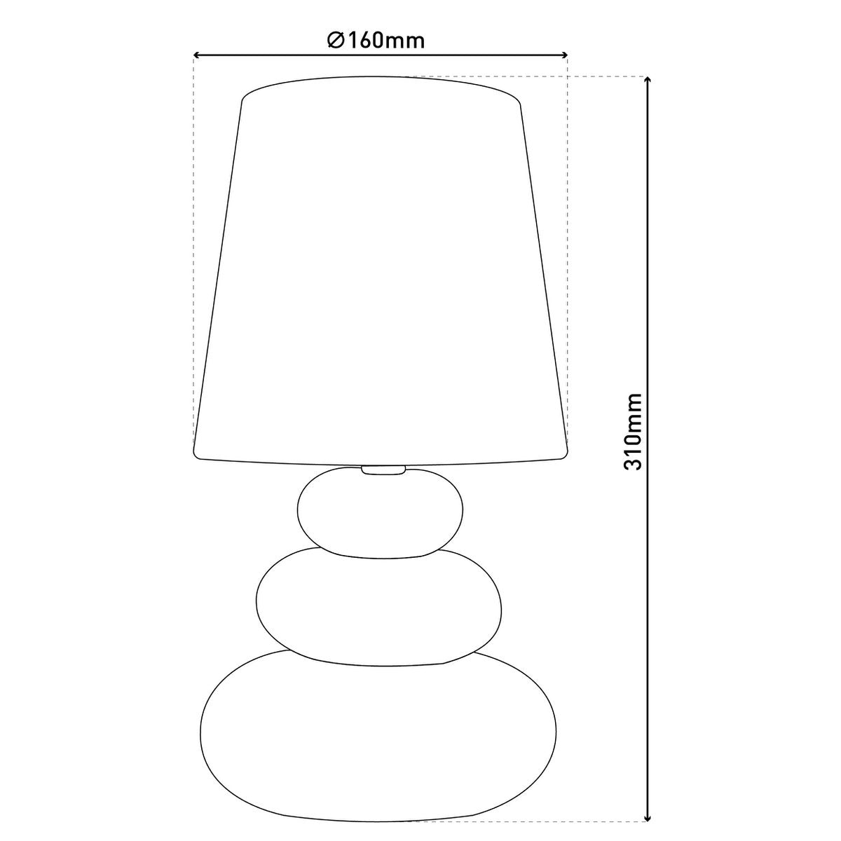 Keramische tafellamp "Stoney" Pink - Classical - Table Lamp - - Rosé/Salmon - E14 - Geen informatie