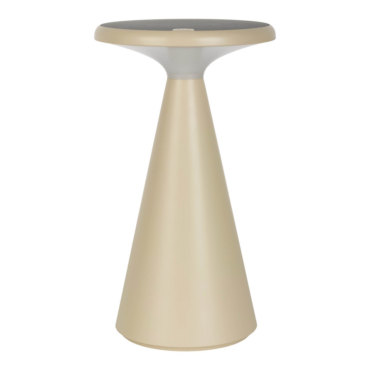 Zonne -batterijtafellamp "Palu" voor buiten en binnen, gemaakt van plastic in beige, 20 cm hoog
