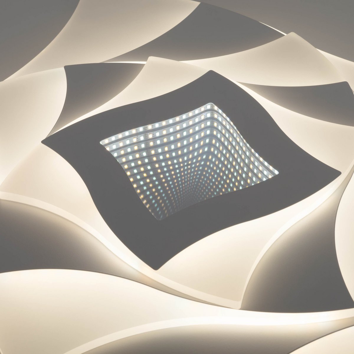 LED -plafondlamp 3D -effect "liora" Ø 48 cm, met veel functies, waaronder afstandsbediening