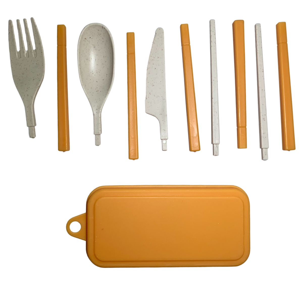 green-goose Bio-based Bestekset Opvouwbaar - Oranje - 4 Sets
