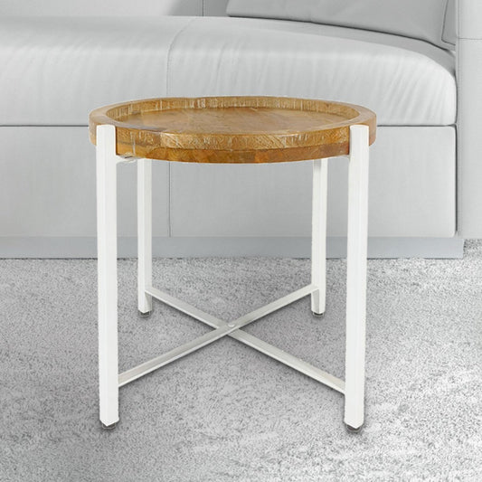 Bijzettafel ronde salontafel ø46xH45cm Sioux metalen frame