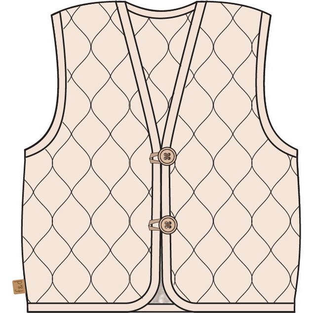Gewatteerd vest | Puur roze
