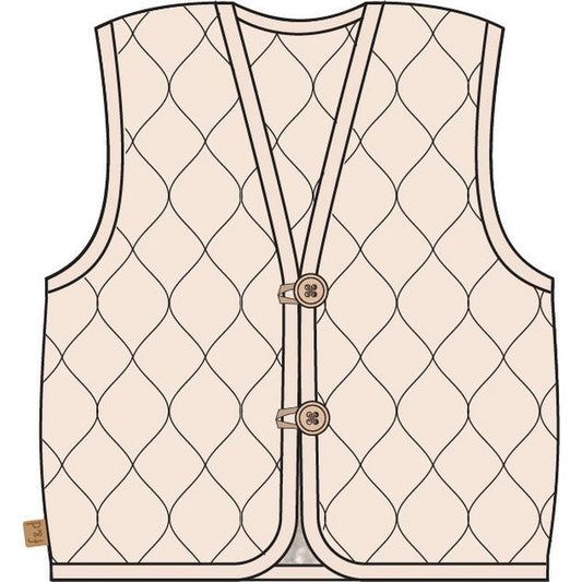 Gewatteerd vest | Puur roze