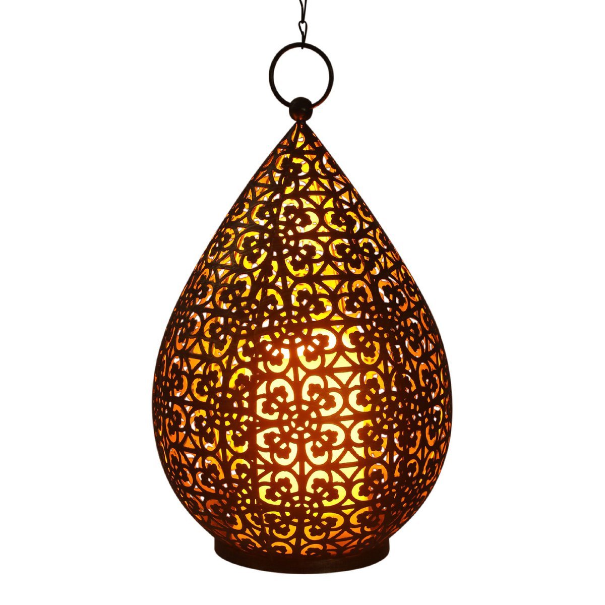 LED Decol Light 27,8 cm hoog in antiek goud, voor buiten, gemaakt van metaal en plastic, met geïntegreerde LED