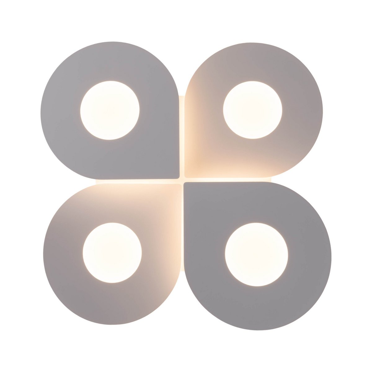 LED-plafondlamp "Smilla" wit, 50 x 50 cm, 8 cm, metaal en plastic, geïntegreerde LED's, 2400 lm, dimable, CCT-functie 3000-6.500 K, nachtlichtfunctie.