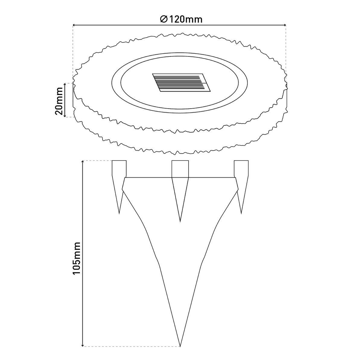 3 Set LED LED Solar-Floor-So-spit "Kian", voor buiten, plastic vloerlamp in grijs, met geïntegreerde LED