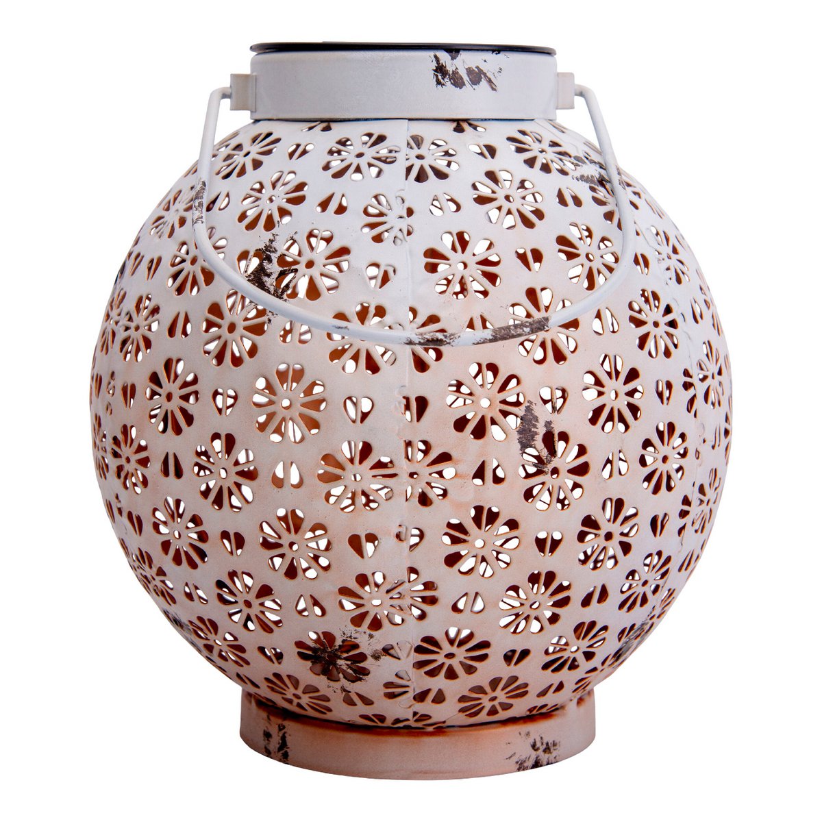 2 Set LED Decoratie Zonnelicht Ø 18 cm Buiten Decoratie gemaakt van metaal in wit met geïntegreerde LED's