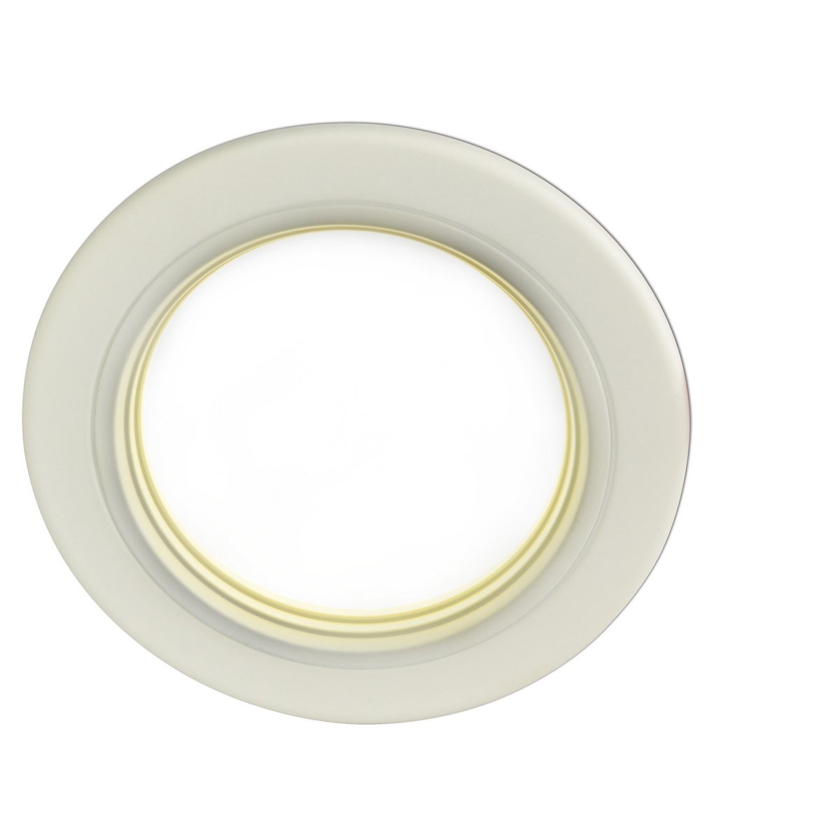 LED-plafondlamp "punt" Ø 12,5 cm, stevig ingebouwd LED met 7 watt, neutraal wit licht, dimbaar met fase/sectie-dimmer